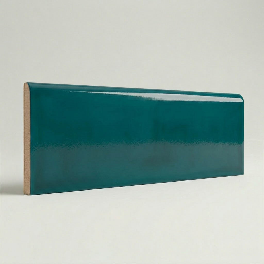 3x10 Brio Surface Green Ceramic Bullnose Tile 3x10 Brio Surface Green Ceramic Bullnose Tile - American Tile Depot