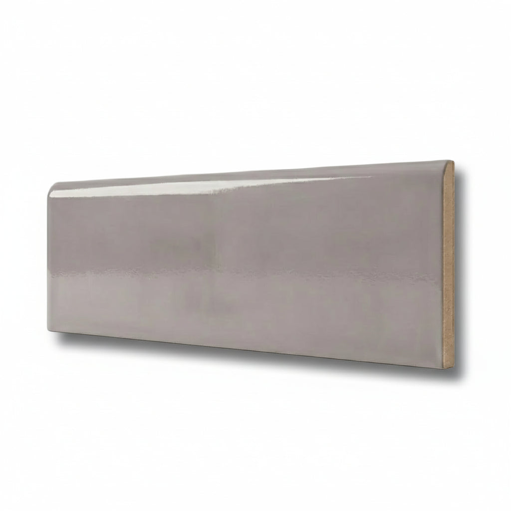 3x10 Brio Surface Lavander Ceramic Bullnose Tile - American Tile Depot