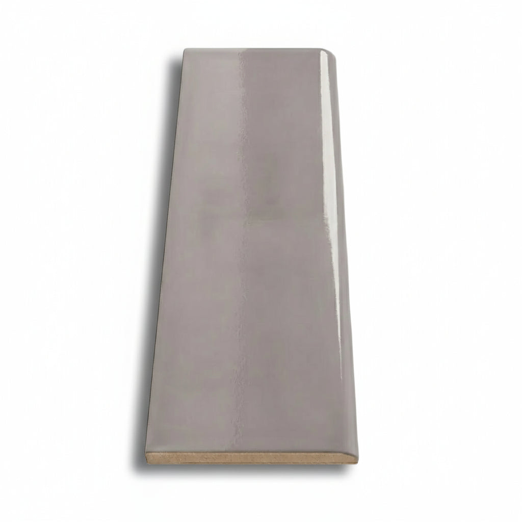 3x10 Brio Surface Lavander Ceramic Bullnose Tile - American Tile Depot