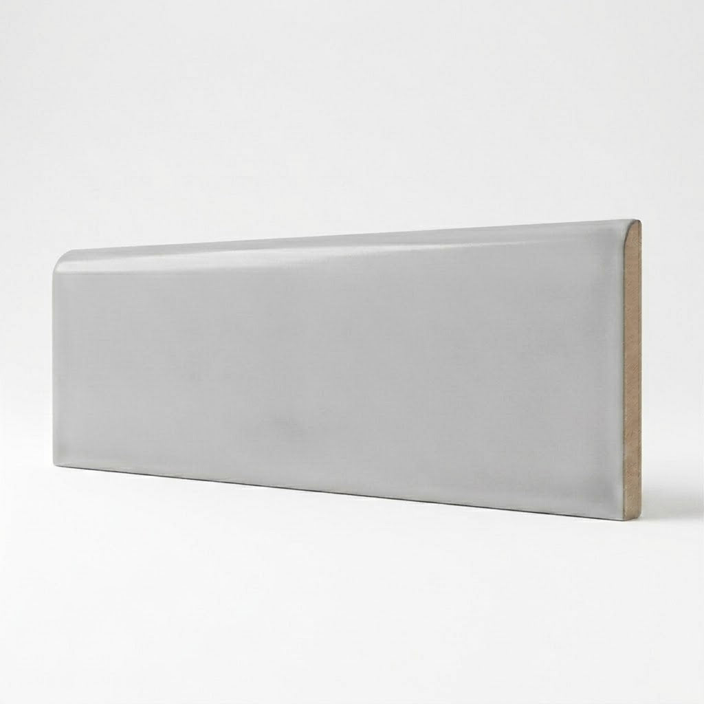 3x10 Brio Surface Tender Gray Ceramic Bullnose Tile - American Tile Depot