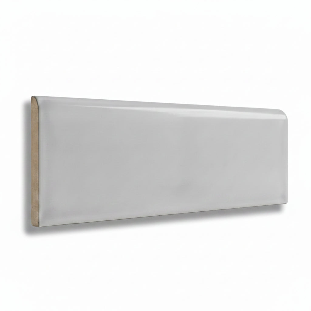 3x10 Brio Surface Tender Gray Ceramic Bullnose Tile 3x10 Brio Surface Tender Gray Ceramic Bullnose Tile - American Tile Depot