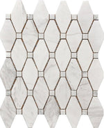 Mineralis Large Rhombus Polished Stone & Glass Mosaic Tile-American Tile Depot