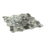 Lucy Cloudy Glossy Circular Glass Mosaic Tile Lucy Cloudy Glossy Circular Glass Mosaic Tile - American Tile Depot