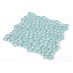 Lucy Mint Polished Circular Glass Mosaic Tile Lucy Mint Polished Circular Glass Mosaic Tile - American Tile Depot