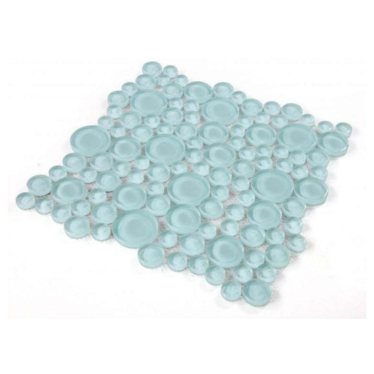 Lucy Mint Polished Circular Glass Mosaic Tile Lucy Mint Polished Circular Glass Mosaic Tile - American Tile Depot