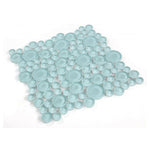 Lucy Mint Polished Circular Glass Mosaic Tile Lucy Mint Polished Circular Glass Mosaic Tile - American Tile Depot