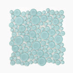 Lucy Mint Polished Circular Glass Mosaic Tile Lucy Mint Polished Circular Glass Mosaic Tile - American Tile Depot