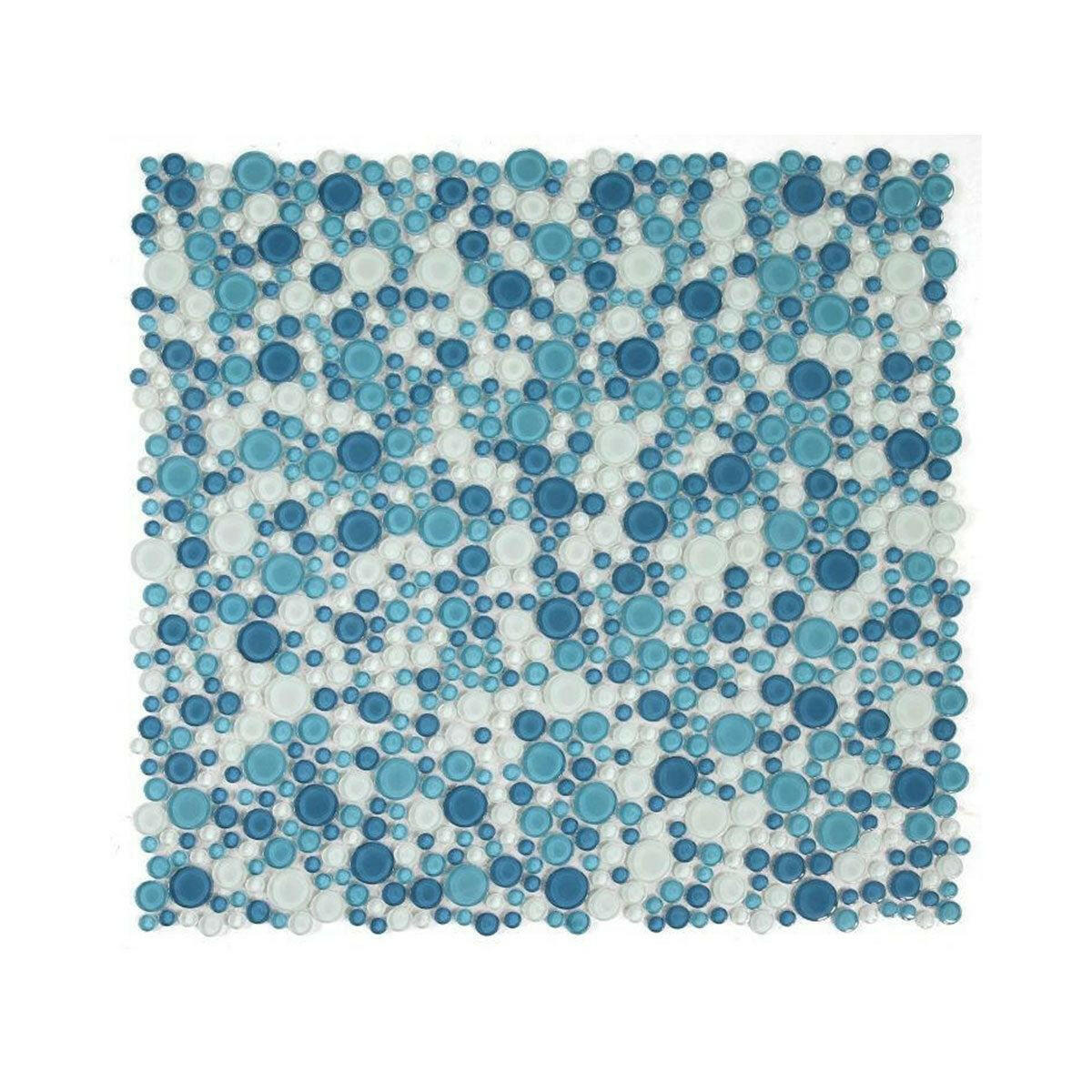 Lucy Ocean Circular Glass Mosaic Tile Lucy Ocean Circular Glass Mosaic Tile - American Tile Depot