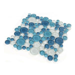 Lucy Ocean Circular Glass Mosaic Tile Lucy Ocean Circular Glass Mosaic Tile - American Tile Depot