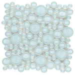 Lucy Turquoise Circular Glass Mosaic Tile Lucy Turquoise Circular Glass Mosaic Tile - American Tile Depot