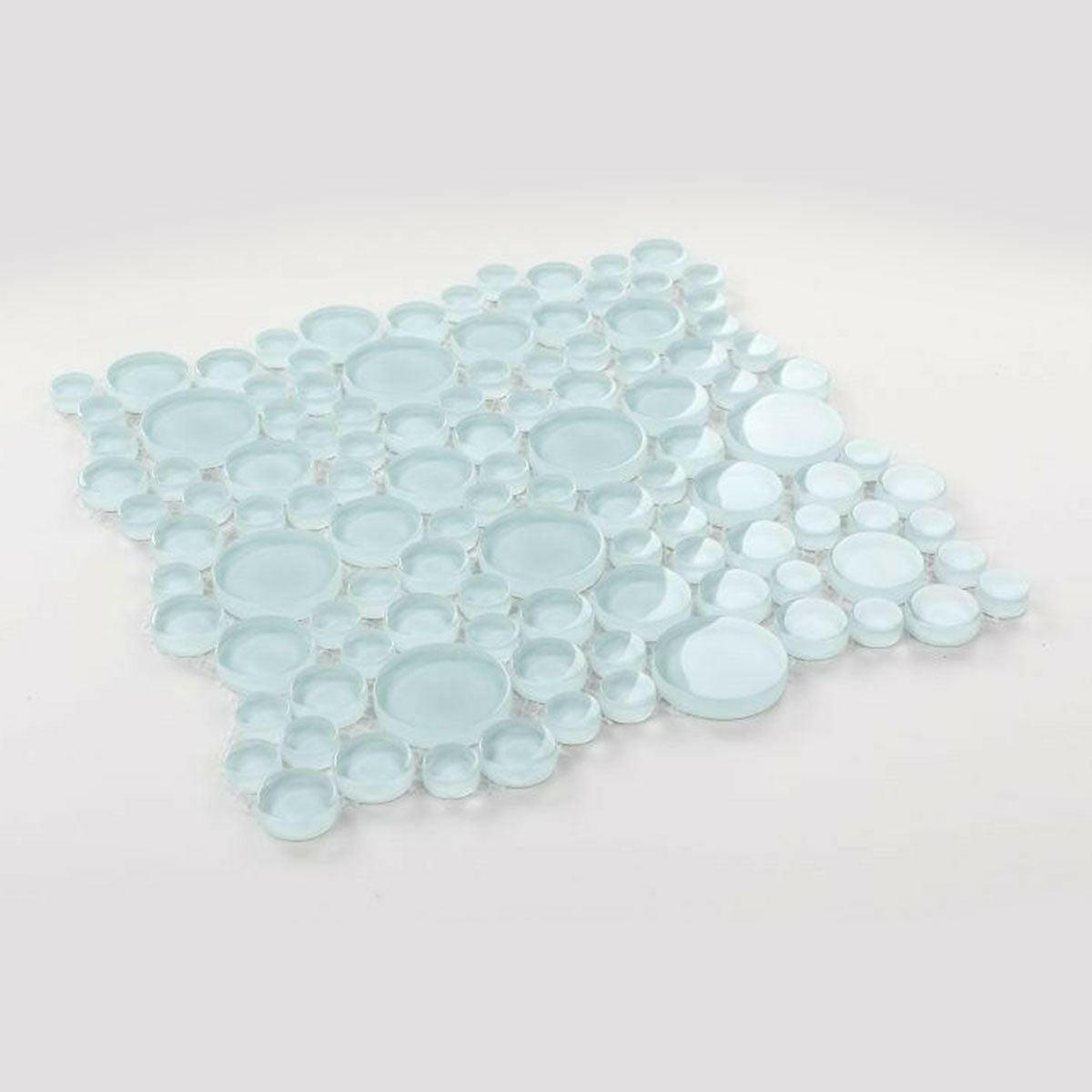 Lucy Turquoise Circular Glass Mosaic Tile Lucy Turquoise Circular Glass Mosaic Tile - American Tile Depot