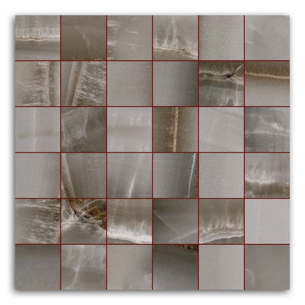 Luna Ocean Matte Square Porcelain Mosaic Tile