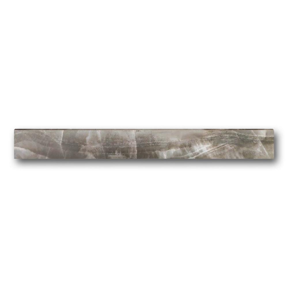 Luna Ocean Polished Bullnose 3x24 Molding Trim Luna Ocean Polished Bullnose 3x24 Molding Trim - American Tile Depot