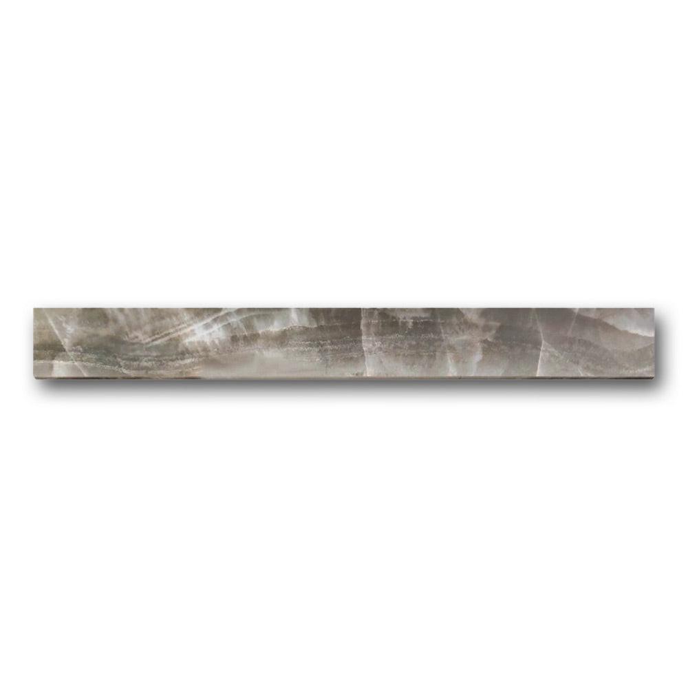 Luna Ocean Polished Bullnose 3x24 Molding Trim Luna Ocean Polished Bullnose 3x24 Molding Trim - American Tile Depot