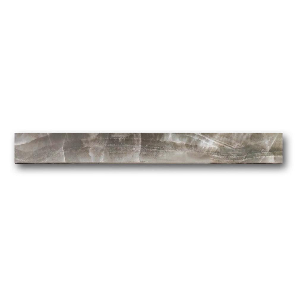 Luna Ocean Polished Bullnose 3x24 Molding Trim Luna Ocean Polished Bullnose 3x24 Molding Trim - American Tile Depot