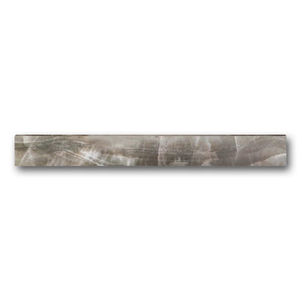 Luna Ocean Polished Bullnose 3x24 Molding Trim Luna Ocean Polished Bullnose 3x24 Molding Trim - American Tile Depot