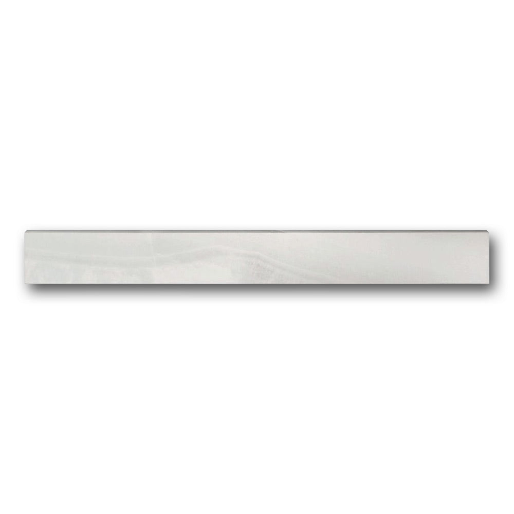 Luna Silver Matte Bullnose 3x24 Molding Trim