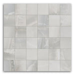 Luna Silver Matte Square Porcelain Mosaic Tile Luna Silver Matte Square Porcelain Mosaic Tile - American Tile Depot