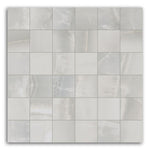 Luna Silver Matte Square Porcelain Mosaic Tile Luna Silver Matte Square Porcelain Mosaic Tile - American Tile Depot