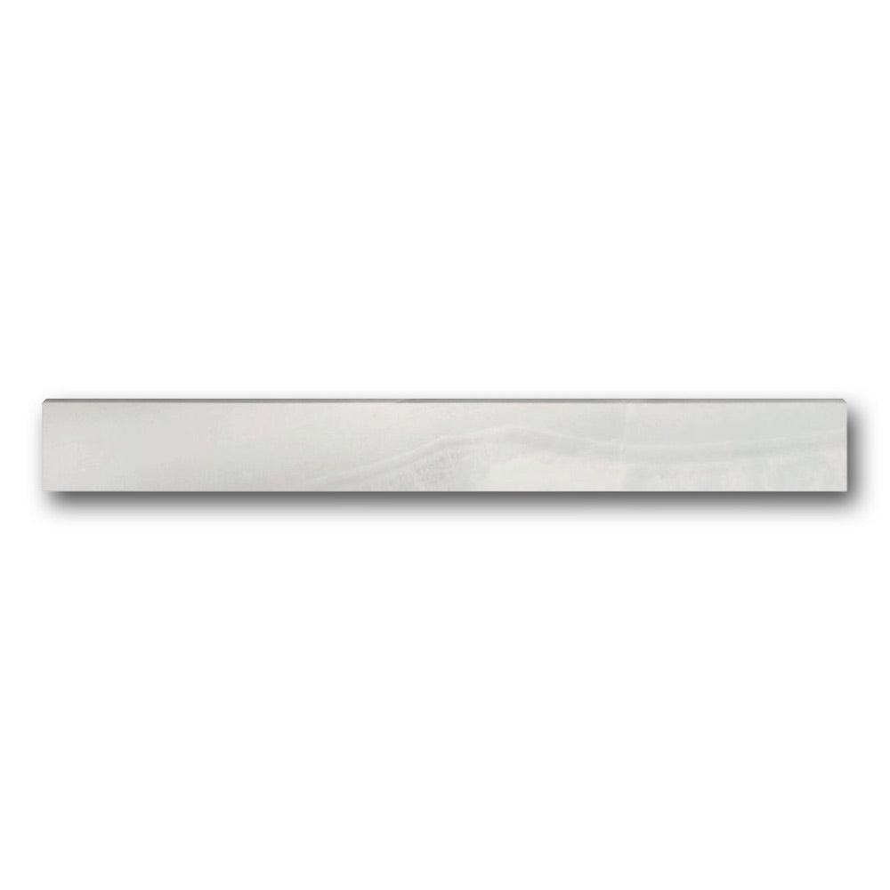 Luna Silver Polished Bullnose 3x24 Molding Trim Luna Silver Polished Bullnose 3x24 Molding Trim - American Tile Depot