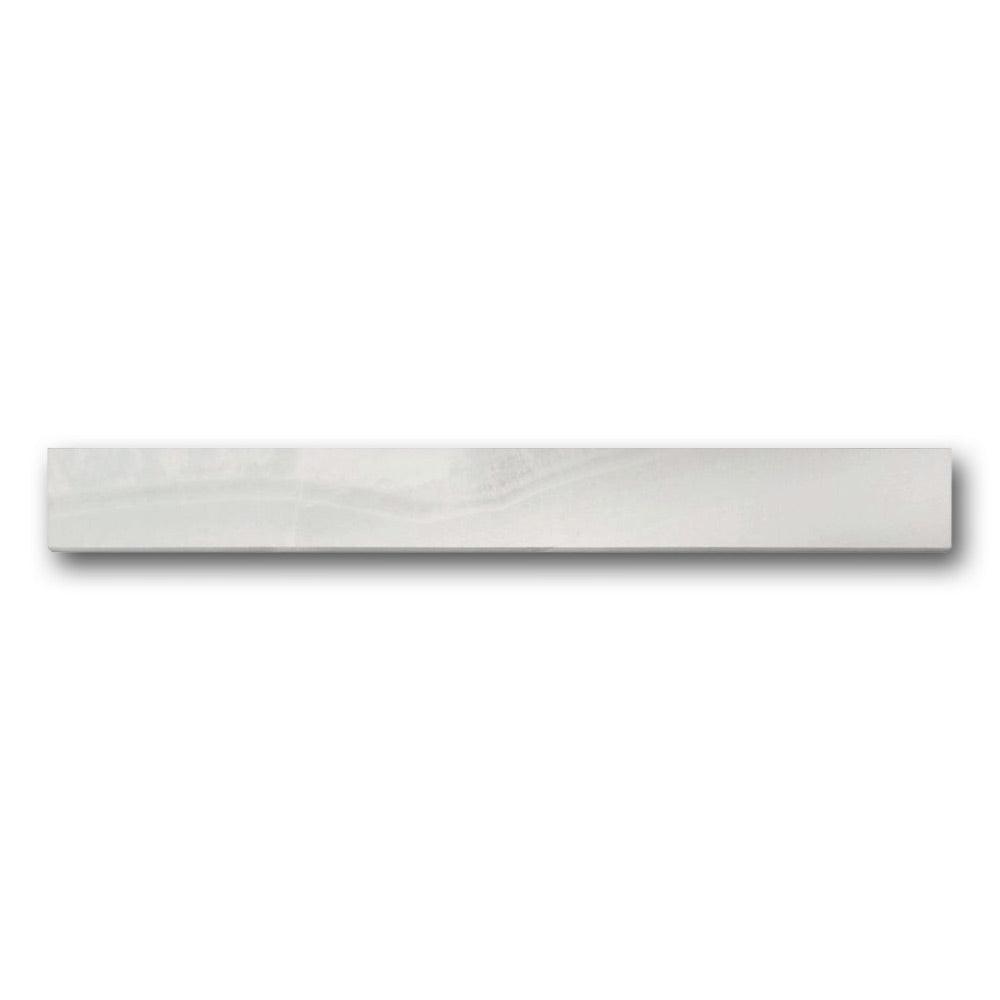 Luna Silver Polished Bullnose 3x24 Molding Trim Luna Silver Polished Bullnose 3x24 Molding Trim - American Tile Depot