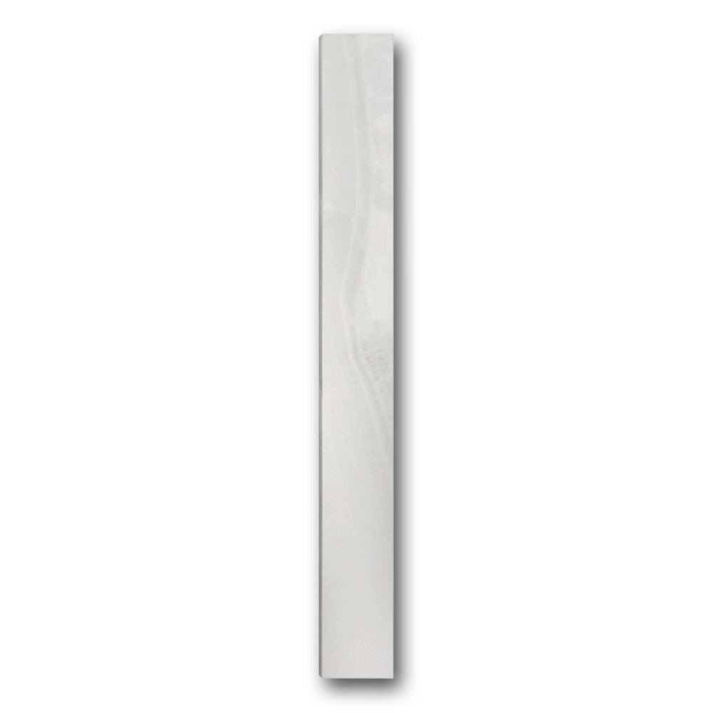 Luna Silver Polished Bullnose 3x24 Molding Trim Luna Silver Polished Bullnose 3x24 Molding Trim - American Tile Depot