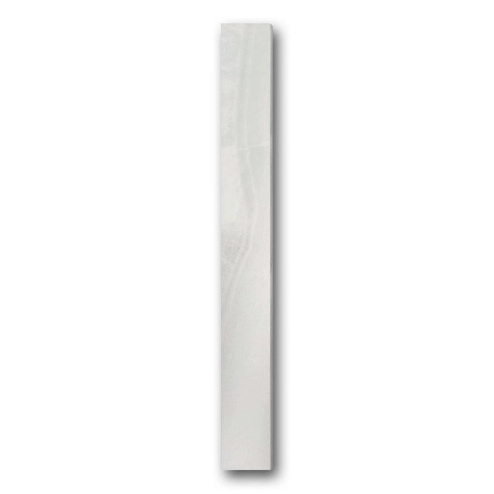 Luna Silver Polished Bullnose 3x24 Molding Trim Luna Silver Polished Bullnose 3x24 Molding Trim - American Tile Depot