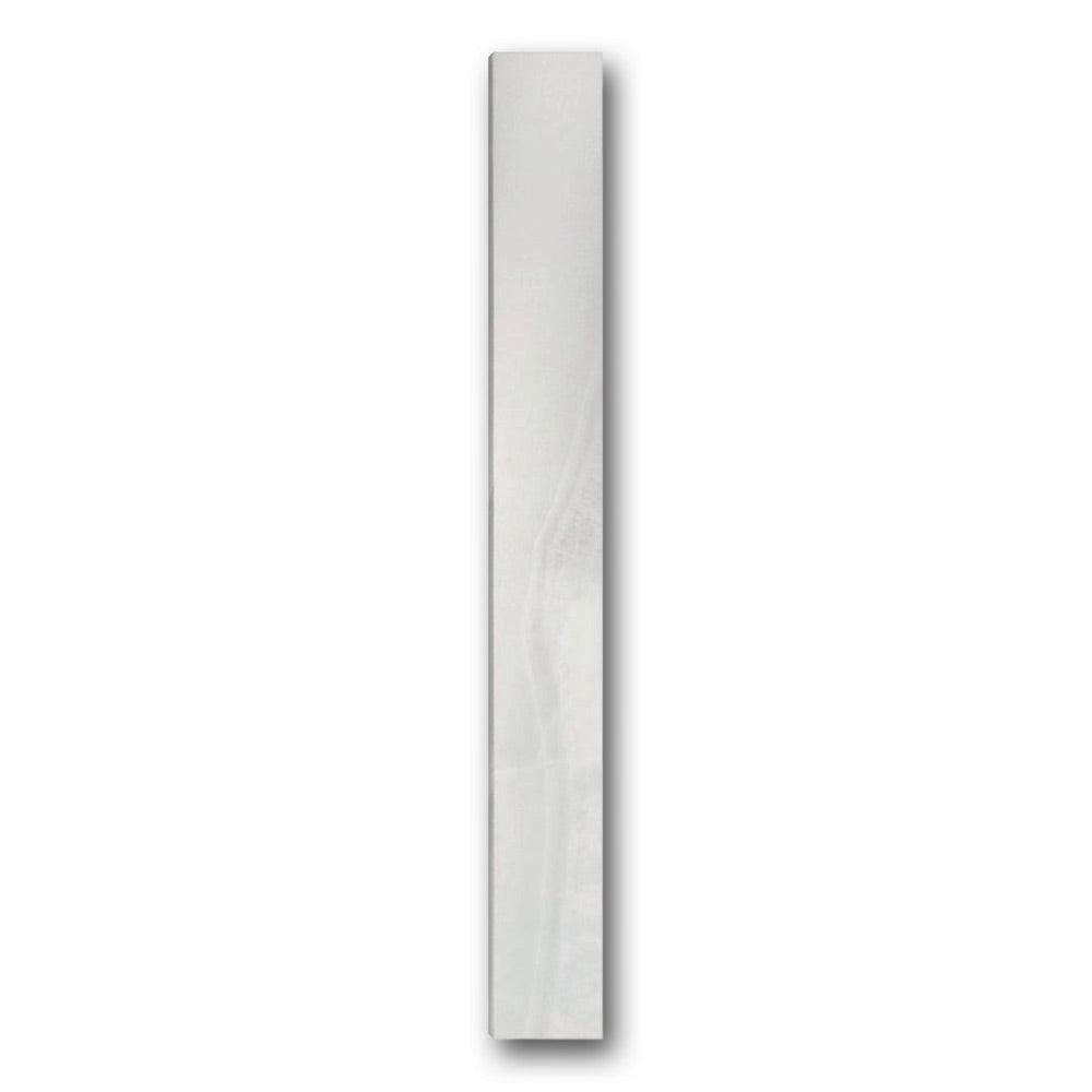 Luna Silver Polished Bullnose 3x24 Molding Trim Luna Silver Polished Bullnose 3x24 Molding Trim - American Tile Depot