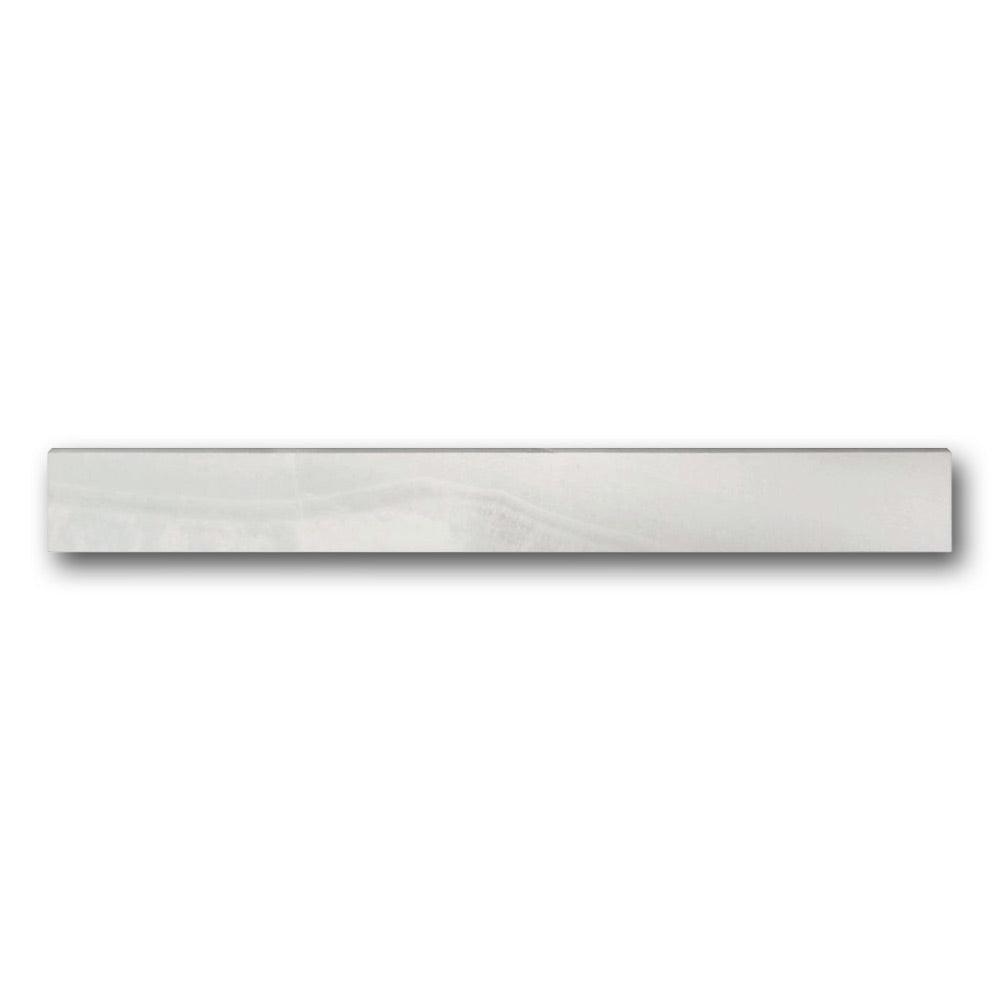 Luna Silver Polished Bullnose 3x24 Molding Trim Luna Silver Polished Bullnose 3x24 Molding Trim - American Tile Depot