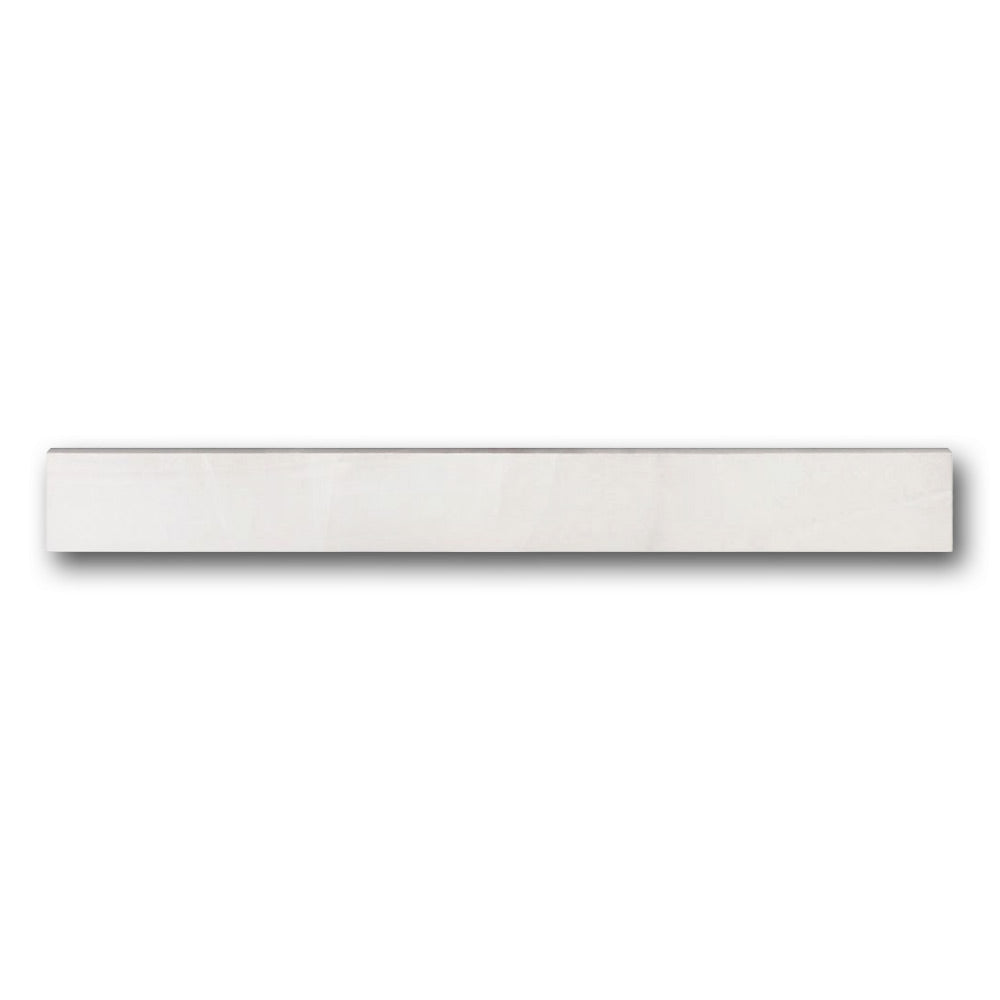 Luna White Matte Bullnose 3x24 Molding Trim
