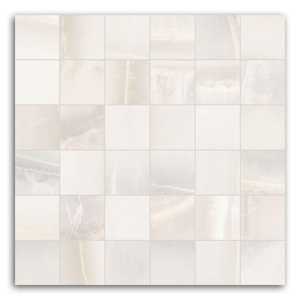 Luna White Matte Square Porcelain Mosaic Tile Luna White Matte Square Porcelain Mosaic Tile - American Tile Depot