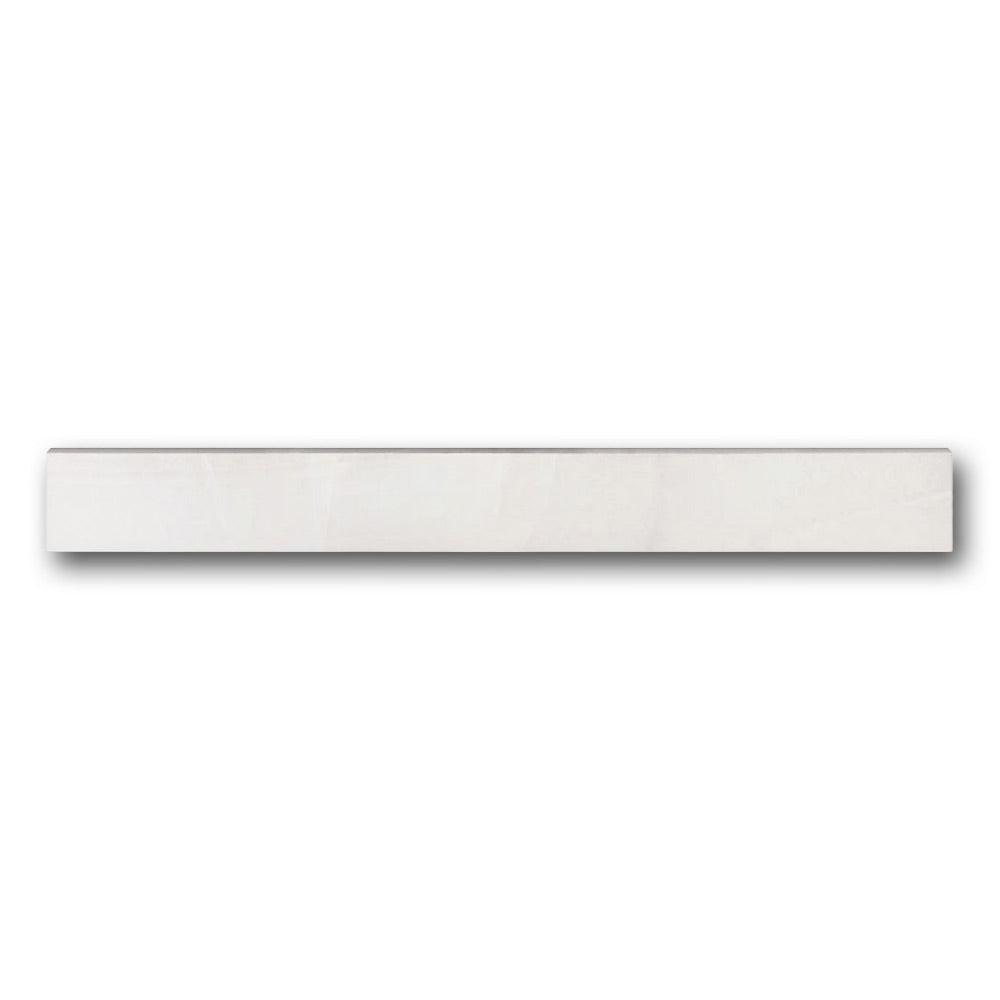 Luna White Polished Bullnose 3x24 Molding Trim Luna White Polished Bullnose 3x24 Molding Trim - American Tile Depot