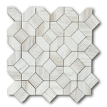 Luna Wooden White Honed Octagon Marble Mosaic Tile Luna Wooden White Honed Octagon Marble Mosaic Tile - American Tile Depot