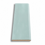 3x10 Faience Aqua Matte Ceramic Bullnose Tile - American Tile Depot