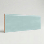 3x10 Faience Aqua Matte Ceramic Bullnose Tile 3x10 Faience Aqua Matte Ceramic Bullnose Tile - American Tile Depot