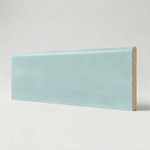 3x10 Faience Aqua Matte Ceramic Bullnose Tile - American Tile Depot