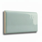 3x6 Faience Aqua Ceramic Bullnose Tile 3x6 Faience Aqua Ceramic Bullnose Tile - American Tile Depot