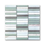 Metal Green Band Linear Mosaic Wall Tile - American Tile Depot