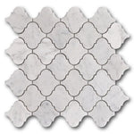 Mineralis Carrara Marble Polished Lantern Stone & Glass Mosaic Tile Mineralis Carrara Marble Polished Lantern Stone & Glass Mosaic Tile - American Tile Depot