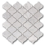 Mineralis Carrara Marble Polished Lantern Stone & Glass Mosaic Tile Mineralis Carrara Marble Polished Lantern Stone & Glass Mosaic Tile - American Tile Depot