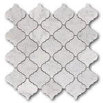 Mineralis Carrara Marble Polished Lantern Stone & Glass Mosaic Tile Mineralis Carrara Marble Polished Lantern Stone & Glass Mosaic Tile - American Tile Depot