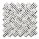 Mineralis Crossed Polished Basketweave Stone & Glass Mosaic Tile Mineralis Crossed Polished Basketweave Stone & Glass Mosaic Tile - American Tile Depot