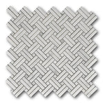 Mineralis Crossed Polished Basketweave Stone & Glass Mosaic Tile Mineralis Crossed Polished Basketweave Stone & Glass Mosaic Tile - American Tile Depot