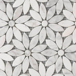 Mineralis Daisy Flower Polished Flower Stone & Glass Mosaic Tile Mineralis Daisy Flower Polished Flower Stone & Glass Mosaic Tile - American Tile Depot