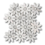 Mineralis Daisy Flower Polished Flower Stone & Glass Mosaic Tile Mineralis Daisy Flower Polished Flower Stone & Glass Mosaic Tile - American Tile Depot