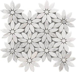 Mineralis Daisy Flower Polished Flower Stone & Glass Mosaic Tile Mineralis Daisy Flower Polished Flower Stone & Glass Mosaic Tile - American Tile Depot