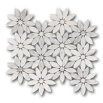 Mineralis Daisy Flower Polished Flower Stone & Glass Mosaic Tile Mineralis Daisy Flower Polished Flower Stone & Glass Mosaic Tile - American Tile Depot