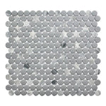 Mineralis Gray Granite Polished & Matte Penny Stone & Glass Mosaic Tile Mineralis Gray Granite Polished & Matte Penny Stone & Glass Mosaic Tile - American Tile Depot