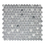 Mineralis Gray Granite Polished & Matte Penny Stone & Glass Mosaic Tile Mineralis Gray Granite Polished & Matte Penny Stone & Glass Mosaic Tile - American Tile Depot