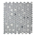 Mineralis Gray Granite Polished & Matte Penny Stone & Glass Mosaic Tile Mineralis Gray Granite Polished & Matte Penny Stone & Glass Mosaic Tile - American Tile Depot